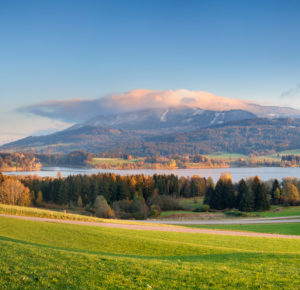 Grüntensee in autumn, Allgäu, Upper Bavaria, Germany Grüntensee in autumn, Allgäu, Upper Bavaria, Germany